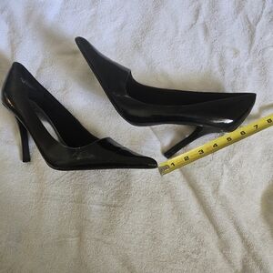 10W Black Patent Leather Stilettos euc